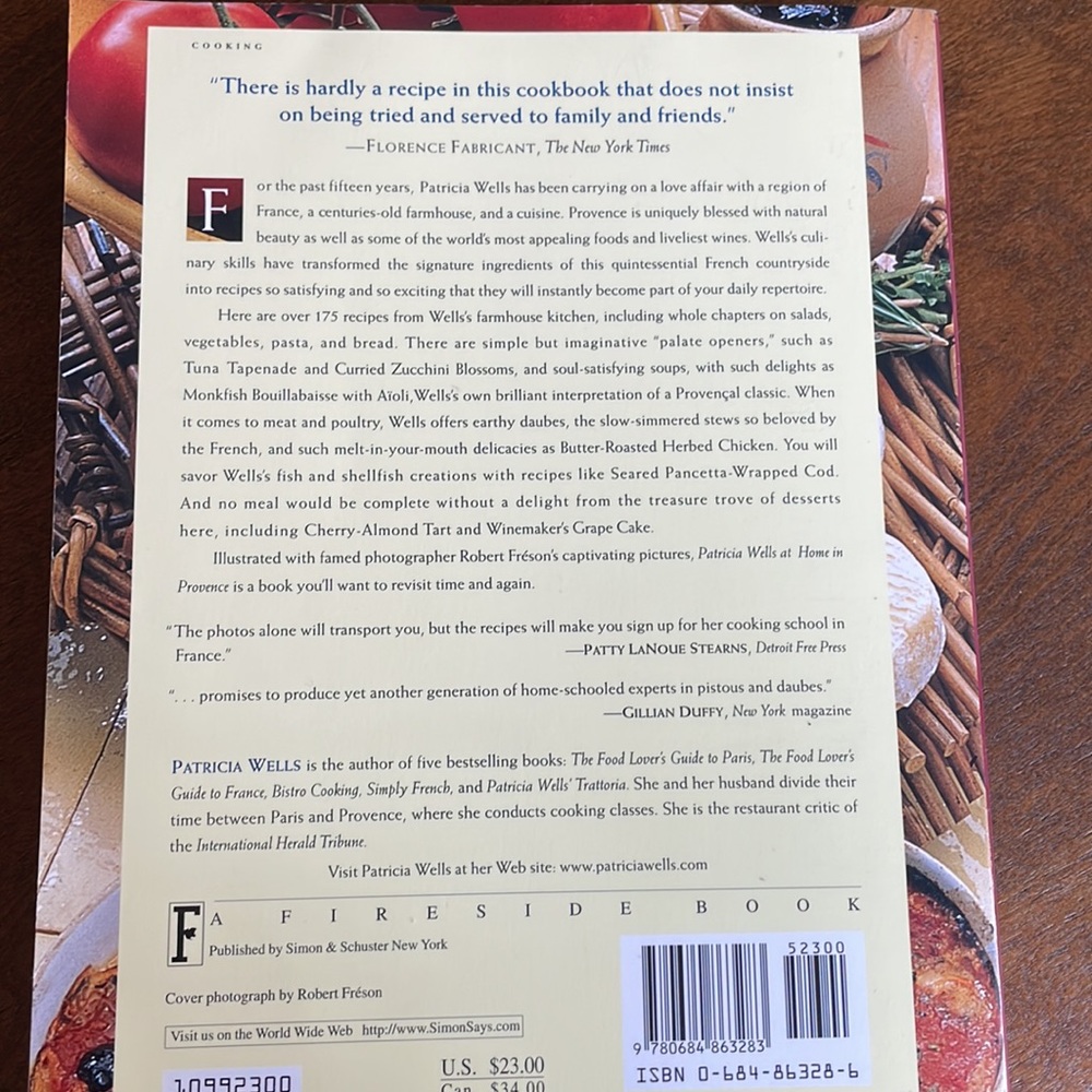 Patricia Wells At Home In Provence cookbook - Picture 2 of 4